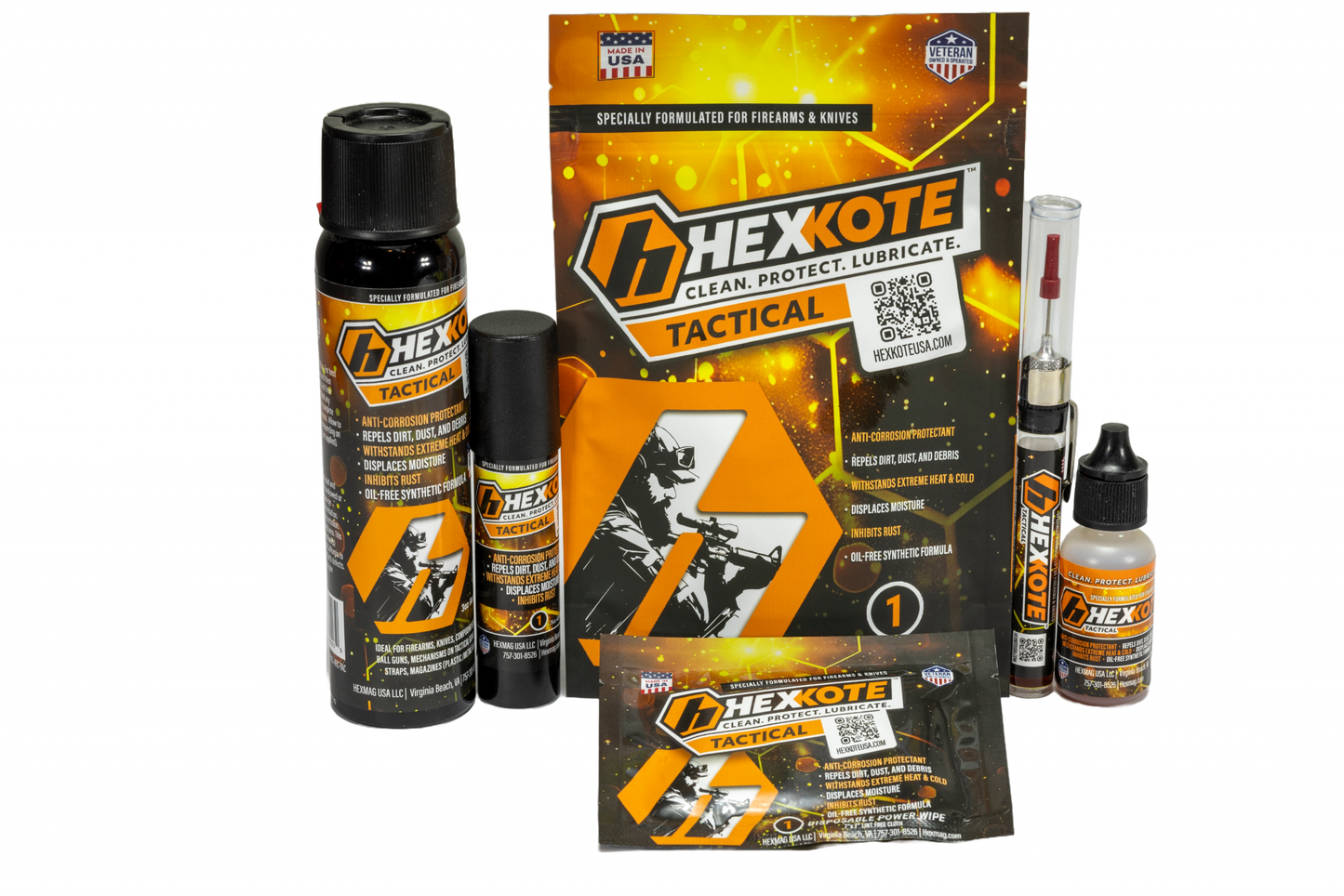 HEXKOTE Tactical 7×7 Disposable Wipes