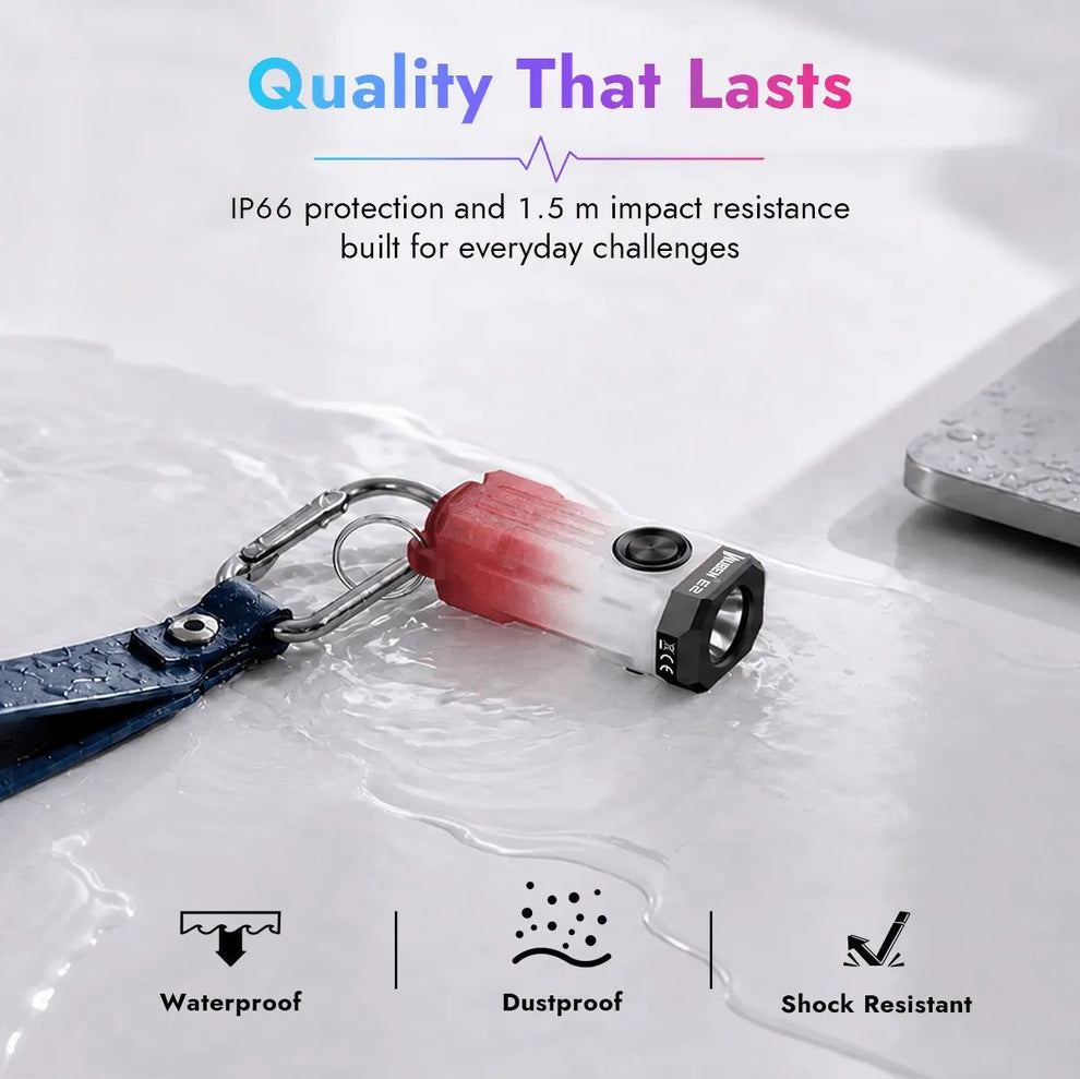 Wuben E2 PULSE 10.7g Compact Mini EDC Keychain Flashlight
