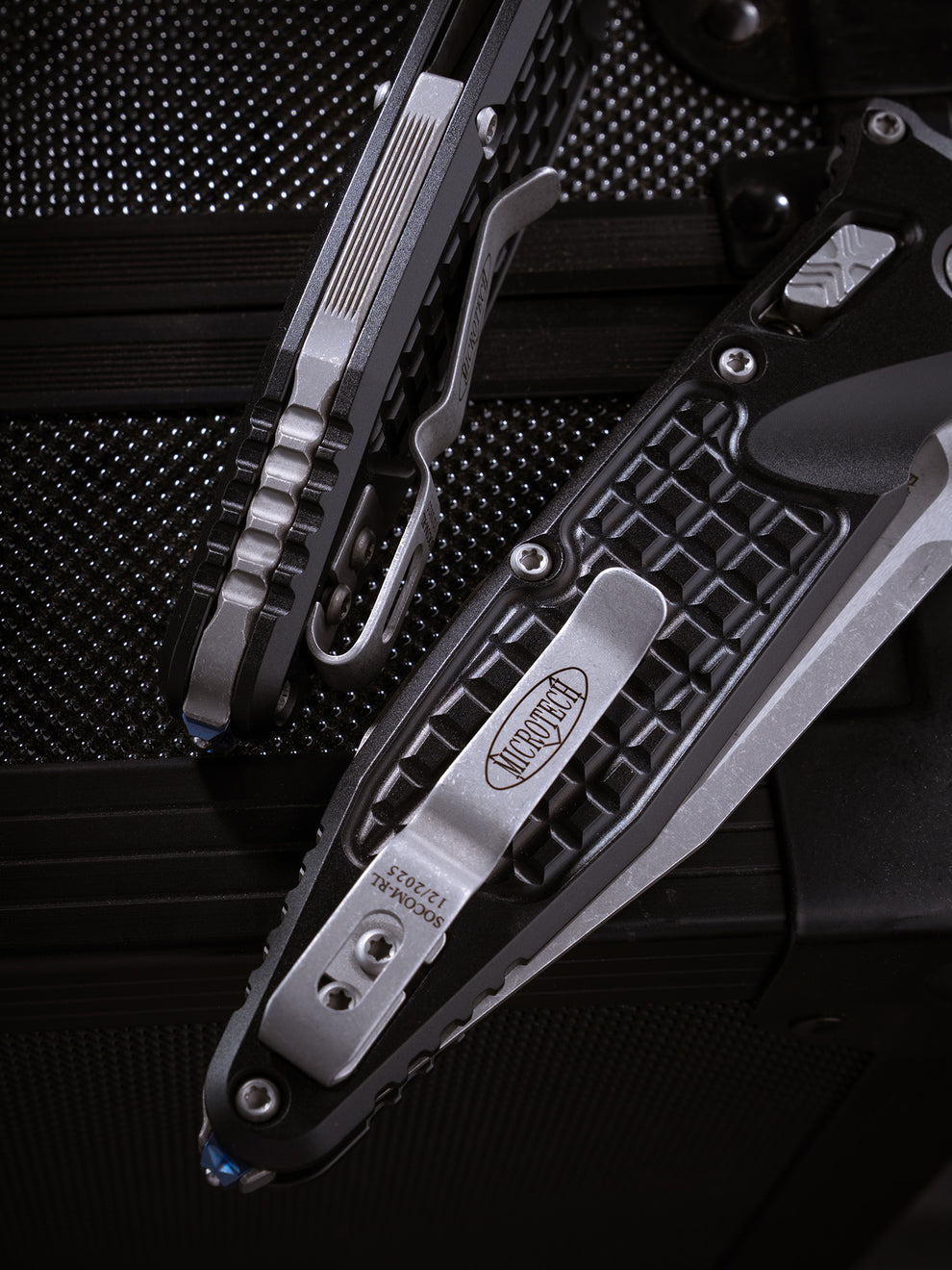 Microtech Gear Socom® RAM-LOK™ S/E Apocalyptic® Standard Frag Aluminum Black (160RL-10APFR)
