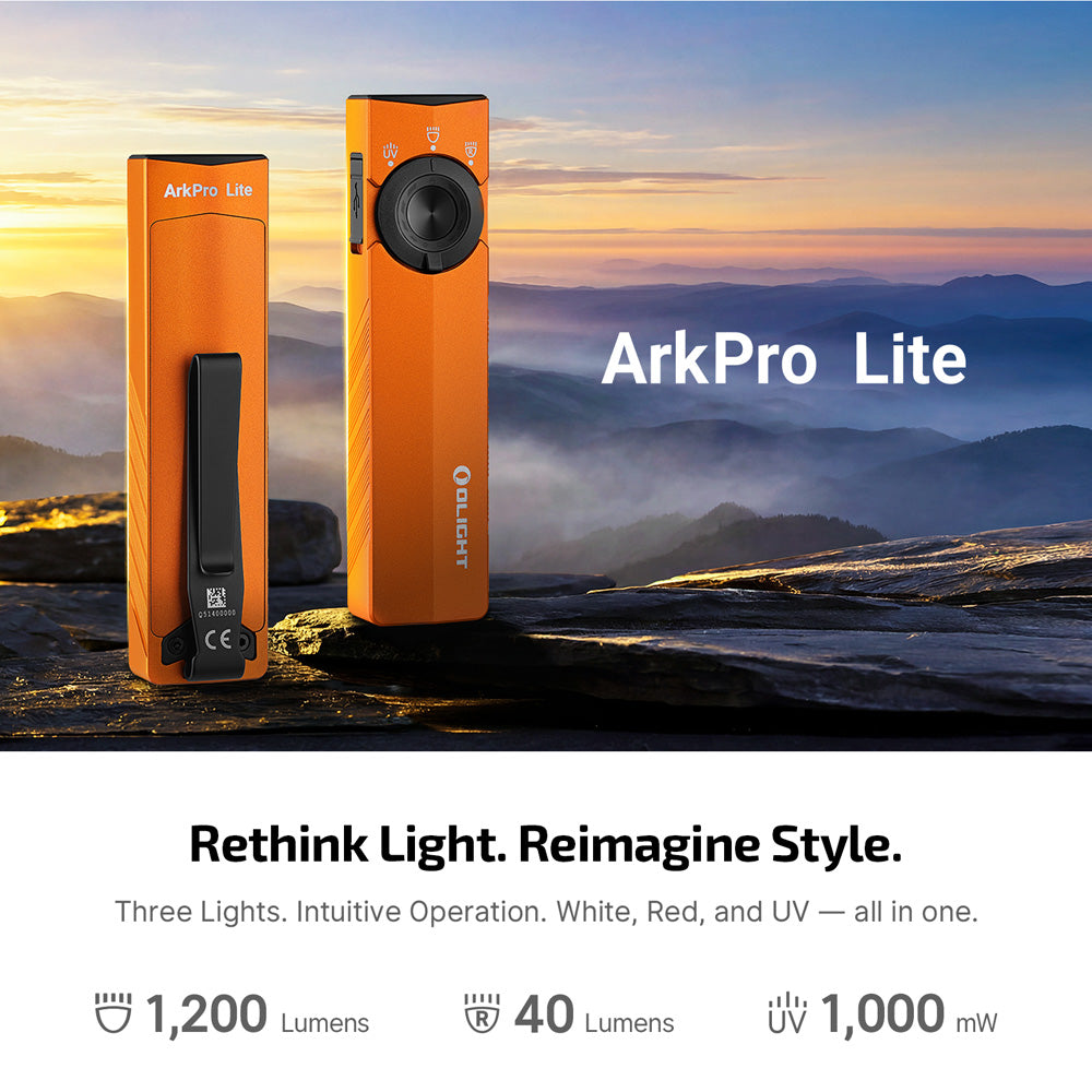 OLIGHT ArkPro Series – Flat Unibody EDC Flashlight with Multi-Light Sources