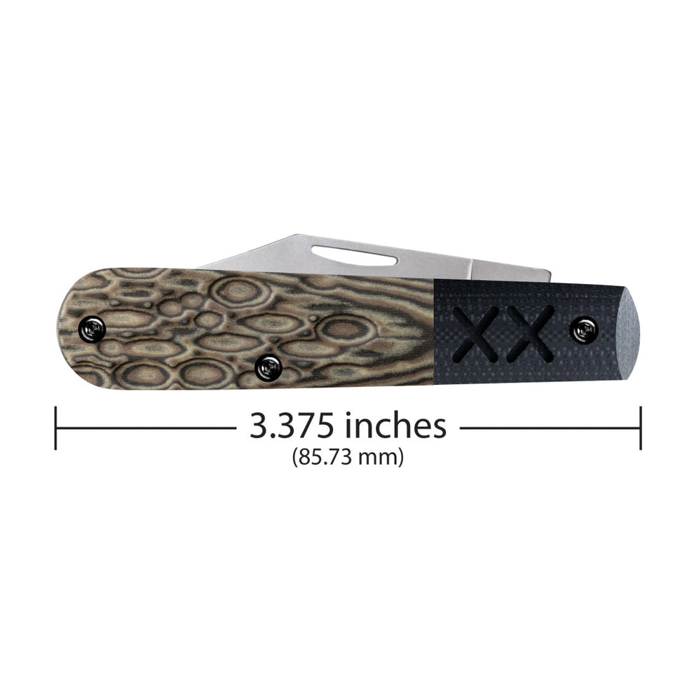 CASE CUTLERY Crossroads™ Fossil Jig Luna Richlite® w/Black G-10 XR Barlow