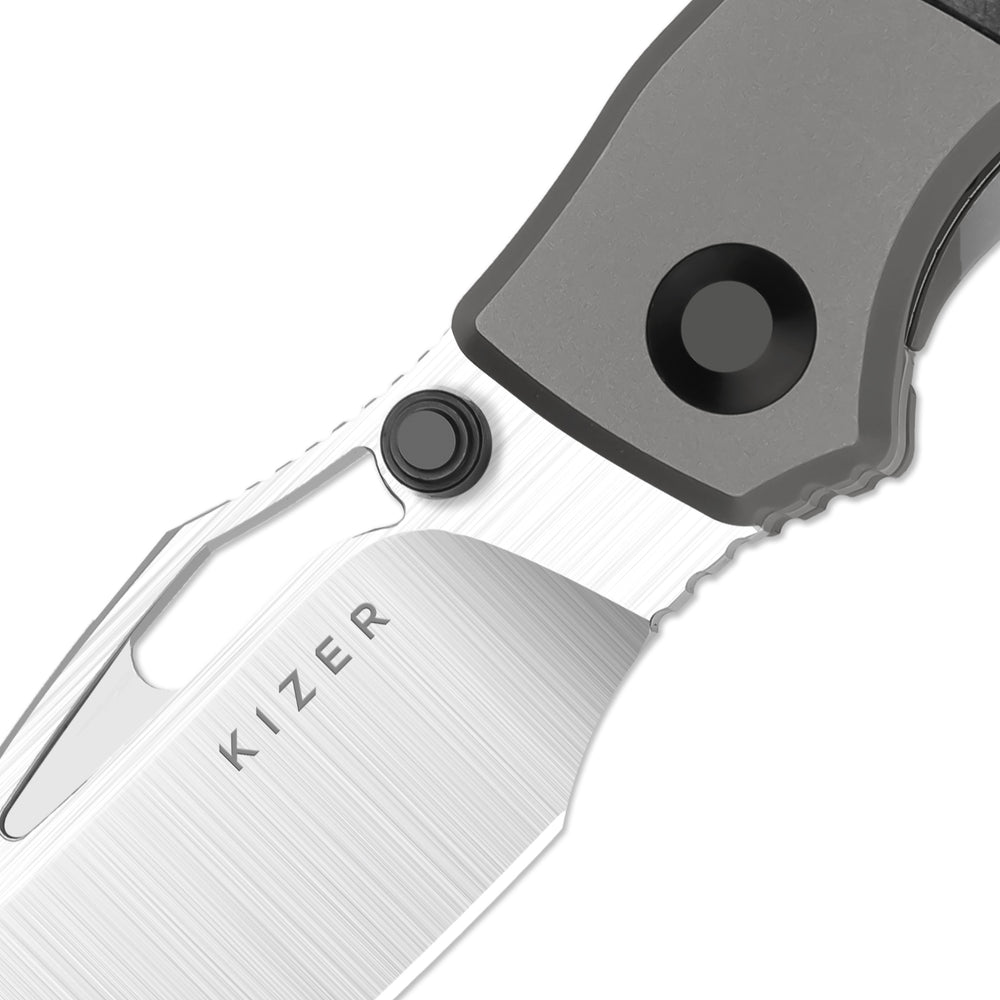 KIZER CUTLERY Shrike | S45VN | Titanium & Carbon Fiber | Front Flipper | Ki3746A1