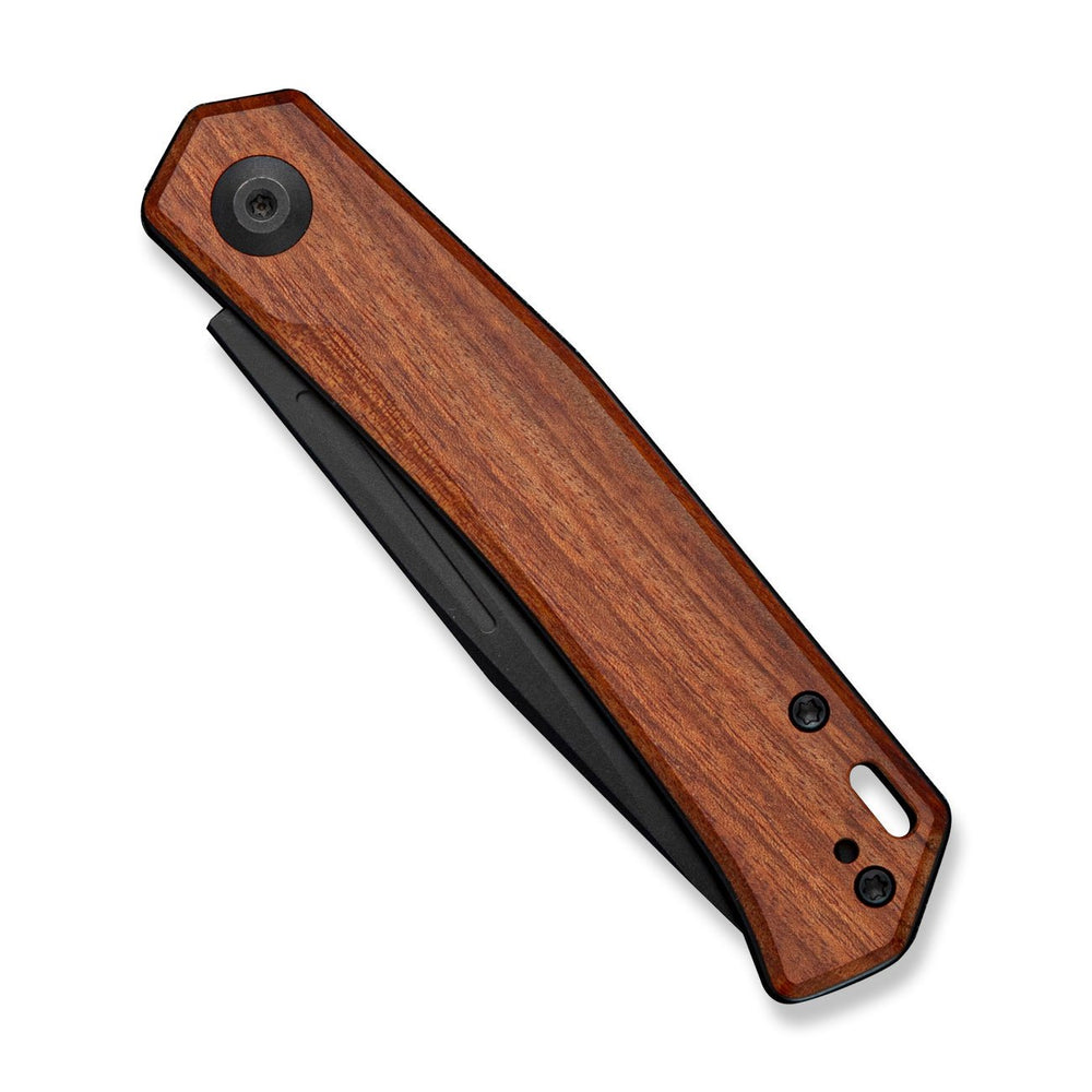 SENCUT Braxx Slip Joint Knife Guibourtia Wood Handle (3.12" Black D2 Blade) S25089-3
