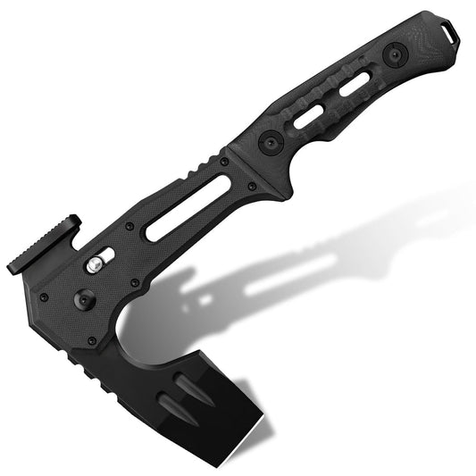 HX OUTDOORS FALCILUX Folding Hatchet | 9.25" Overall Length | DC53 Blade | Black G10 Handle