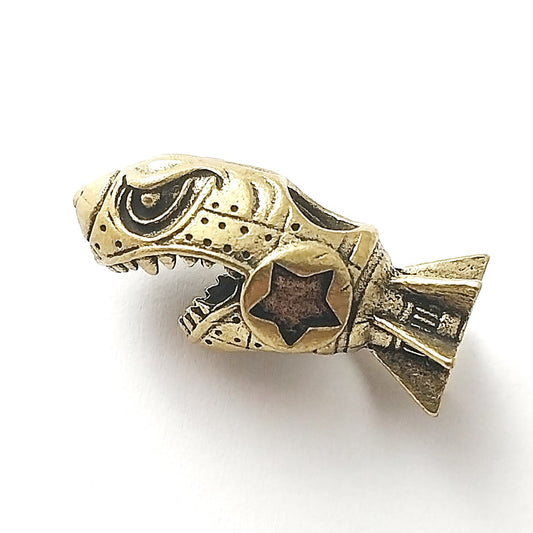 Coeburn Tool Brass Shark Bomb Missile Lanyard Bead CT3035