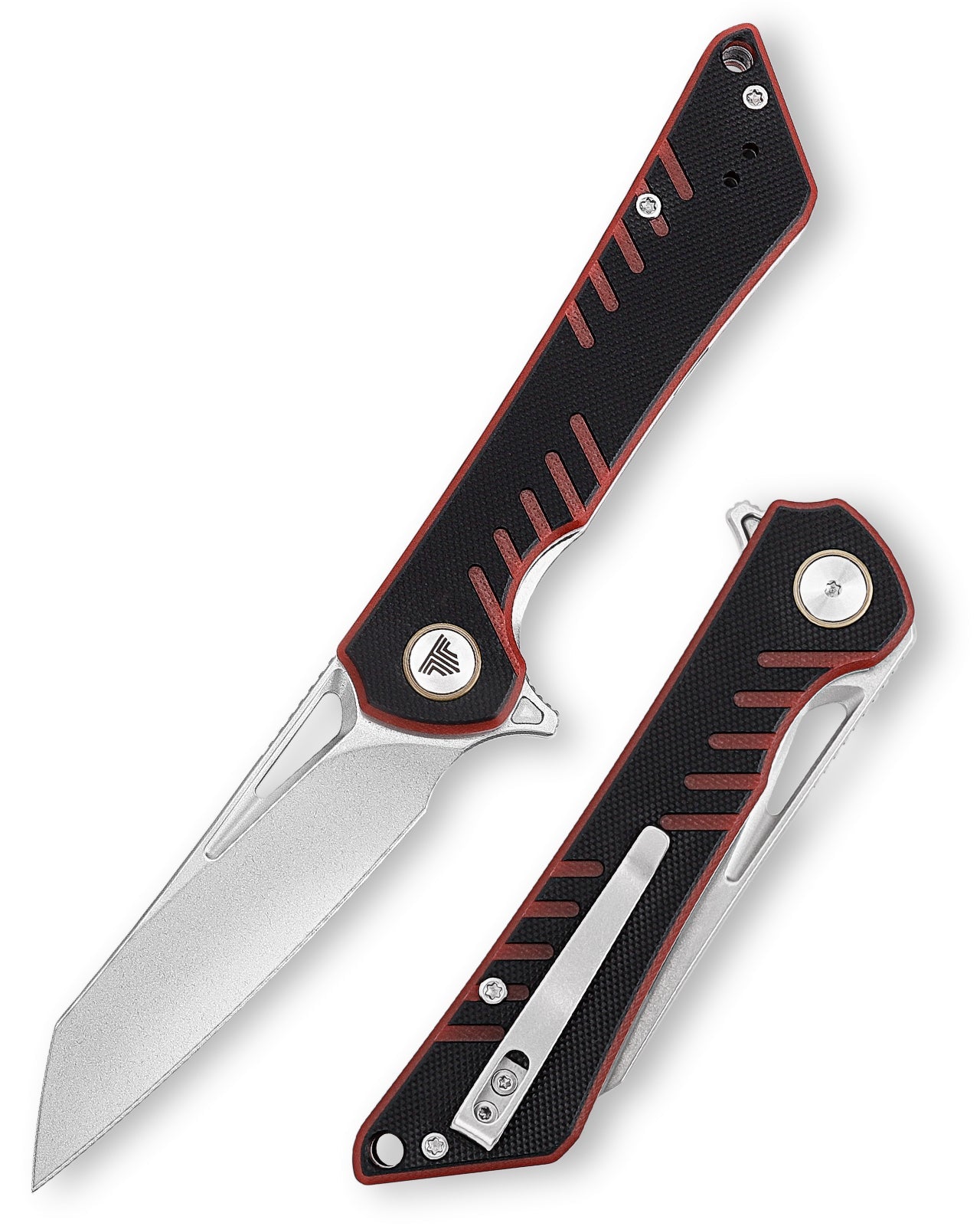 TRIVISA Monoceros-03RB Liner Lock Pocket Folding Knfe,3.38" 14C28N Steel Blade,G10 Handle