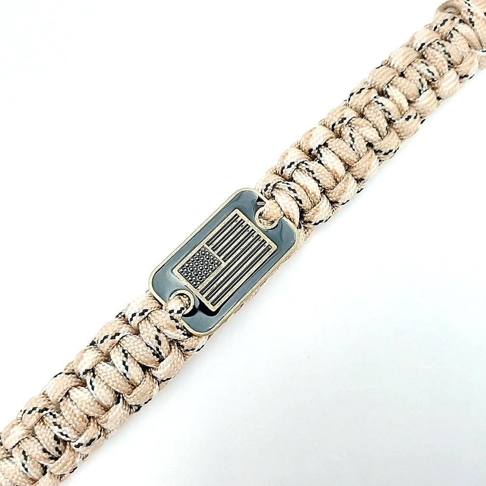 Coeburn Tool | Camo Paracord USA Emblem Survival Bracelet