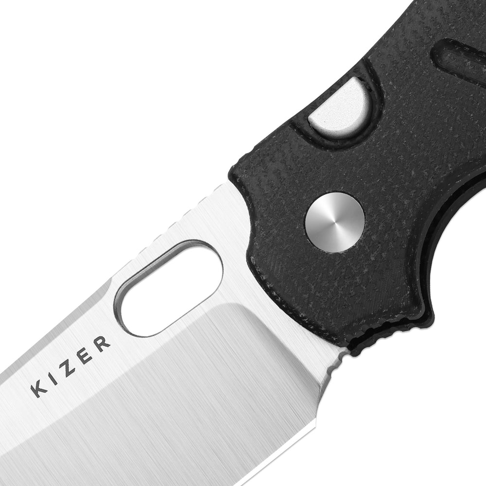 KIZER CUTLERY Sheepdog® C01C 2.9 BS | Kizer Button Liner Lock™ | Nitro-V | Micarta | KizerV™ 3488.29BSA2