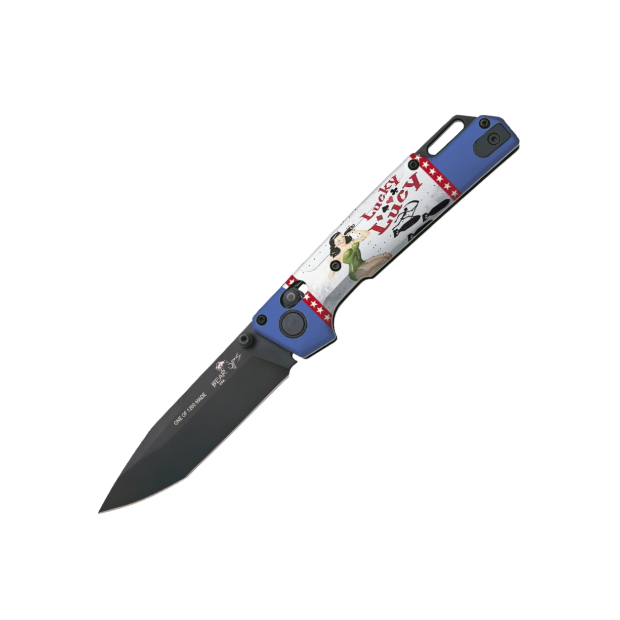 BEAR & SON UV Artwork Nekama™ I Pin-up Calendar Art Bomber Knives