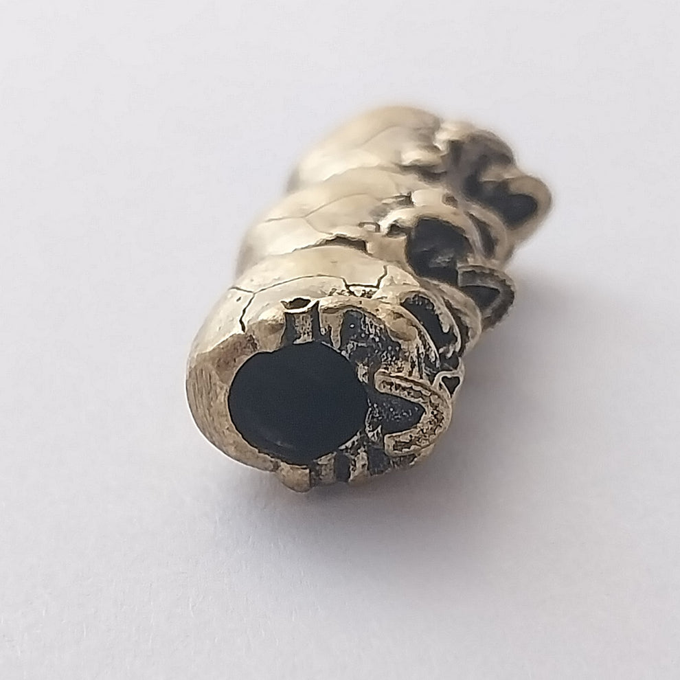 Coeburn Tool Brass 3-Tier Skulls Lanyard Bead CT3034