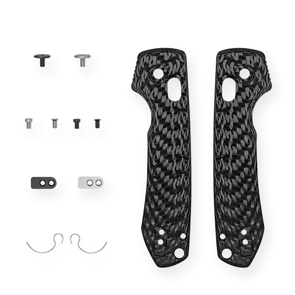 VOSTEED Raccoon® 2.0 Crossbar Lock Handle Scales Kits - Black Carbon Fiber - W0502