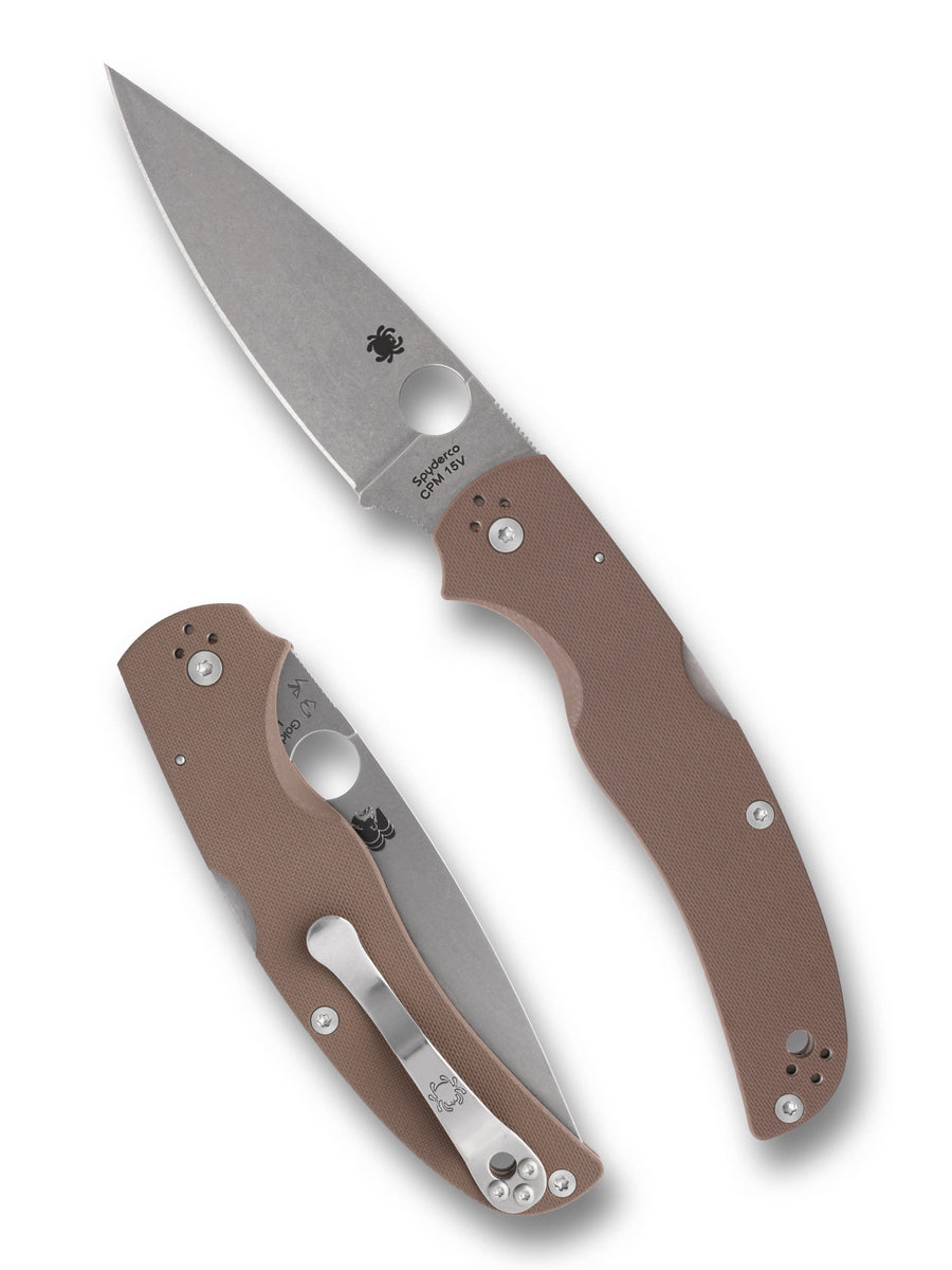 SPYDERCO Native Chief™ Brown G-10 CPM® 15V® Sprint Run®