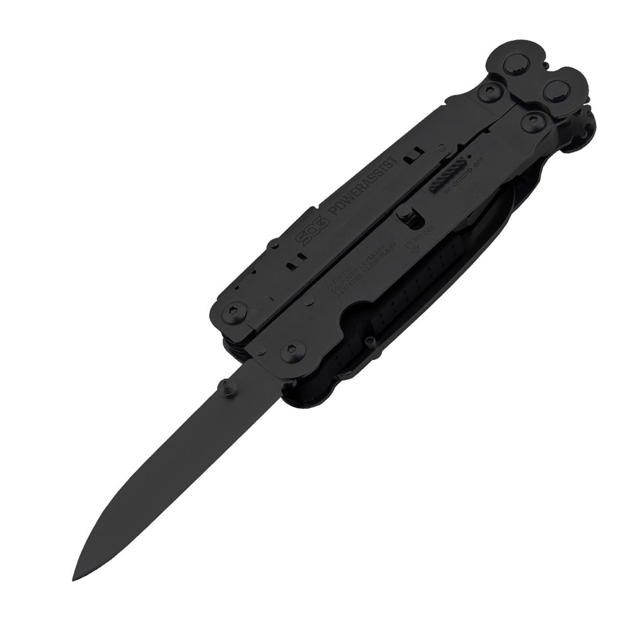 SOG POWERASSIST - BLACK, NYLON POUCH