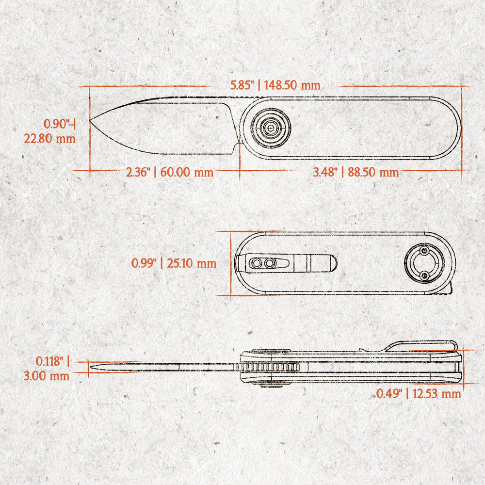 VOSTEED Corgi® V -Vanchor Lock® (2.36" 14C28N Blade & Norplex UltreX™ G10 Handle) - A3728