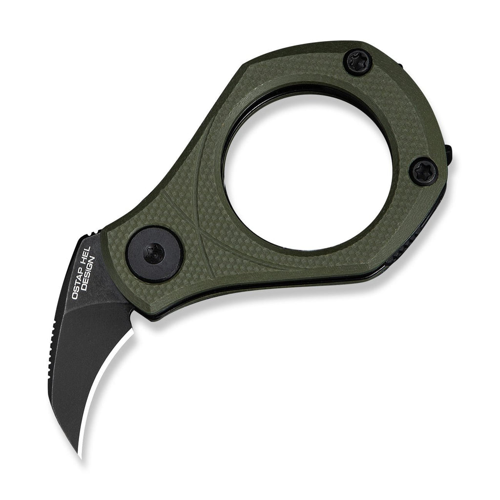 CIVIVI Pyrus Slip Joint Utility Knife OD Green G10 Handle (0.65" Black Stonewashed 14C28N Blade) C23038-4