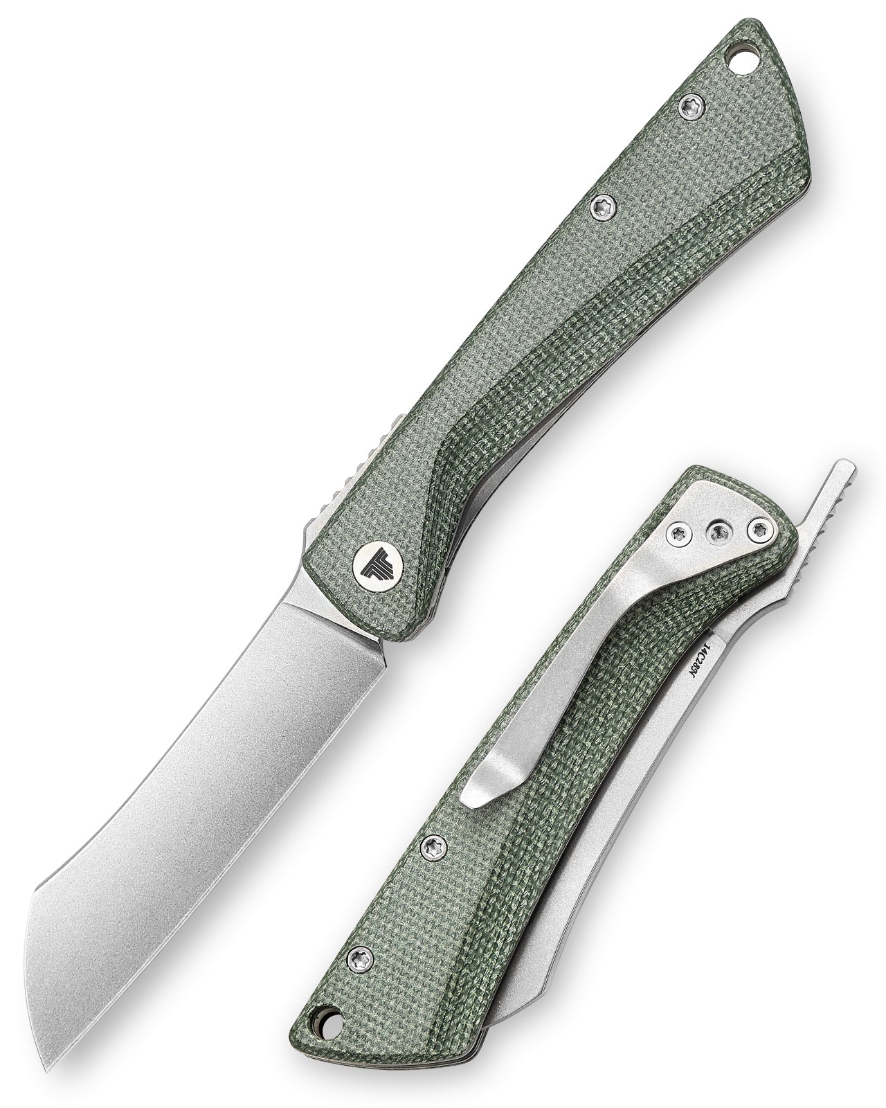 TRIVISA Norma-04G Higonokami Pocket Knife,3.3" 14C28N Steel,Micarta Handle