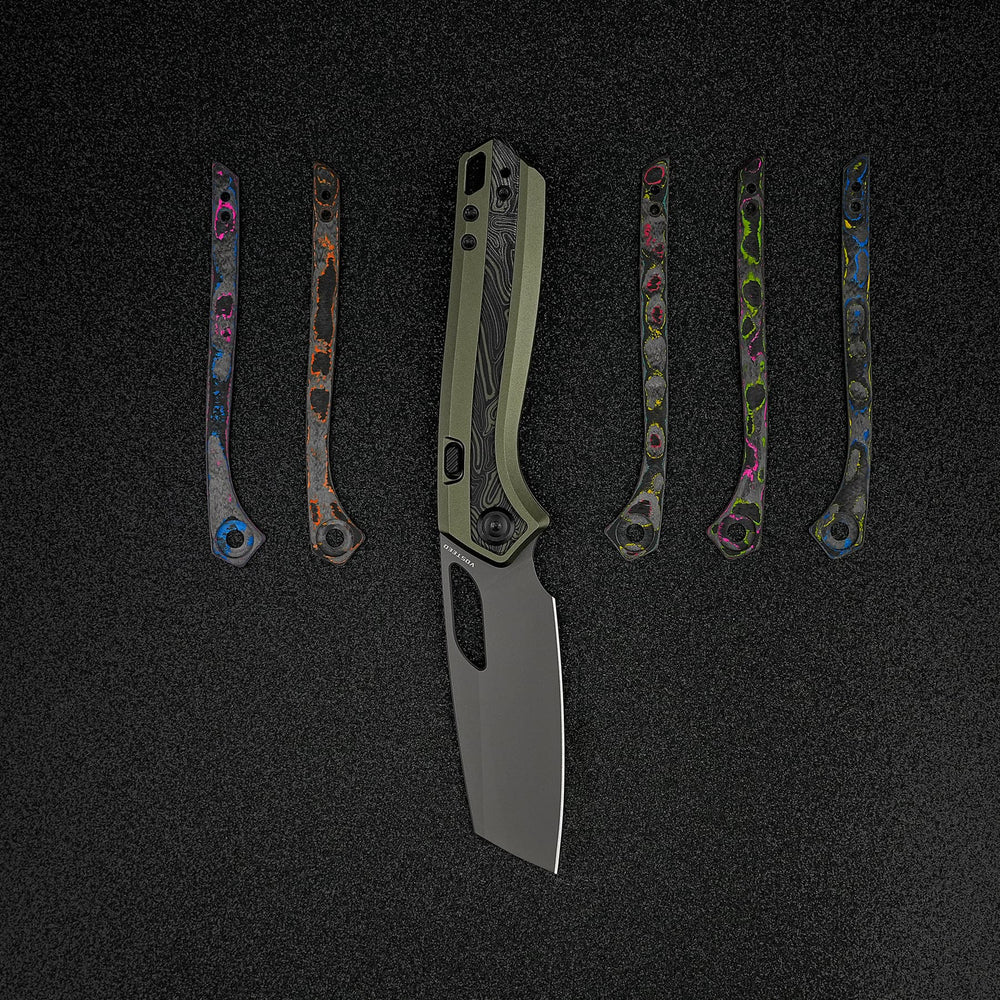 VOSTEED Kroc 329 -Top Liner Lock (3.29" S35VN Blade & Aluminum & Topo G10 Handle) - A1812