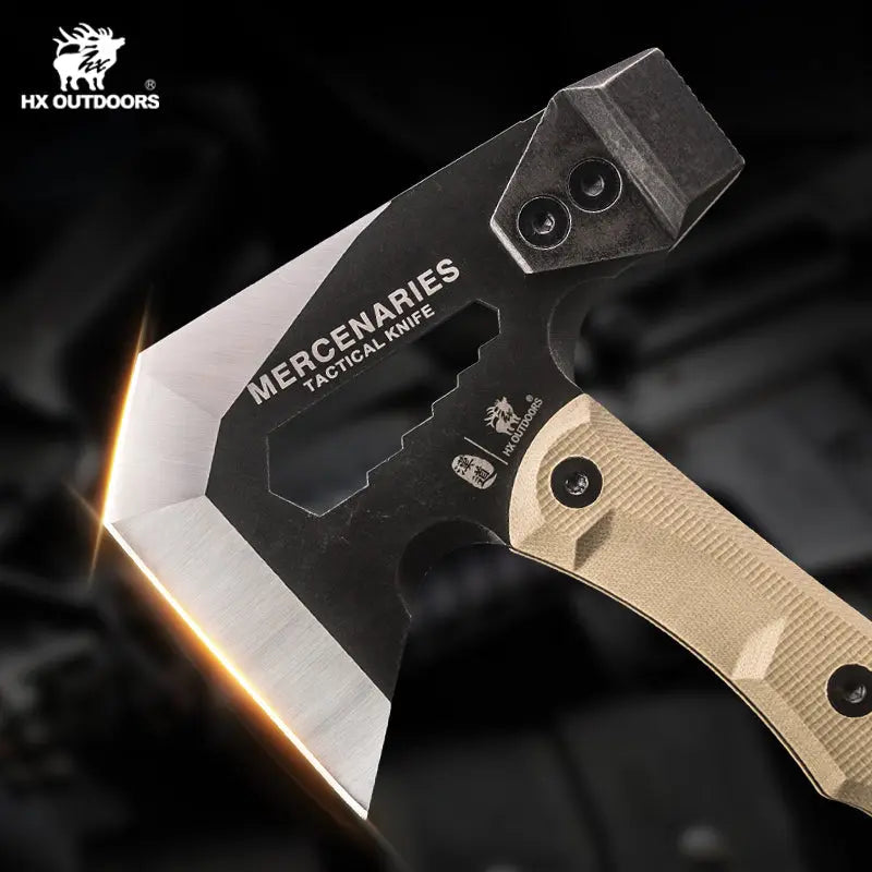 HX OUTDOORS GUARDIANS Hatchet | 13" Overall Length | 420 Blade | TAN G10 Handle