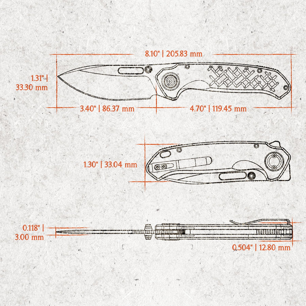 VOSTEED Zander - Vanchor Lock® (3.40" S35VN Blade & Aluminum Handle) - A4605
