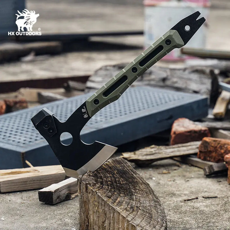 HX OUTDOORS IRONSIDE Hatchet | 12.83" Overall Length | 420 Blade | Green G10 Handle