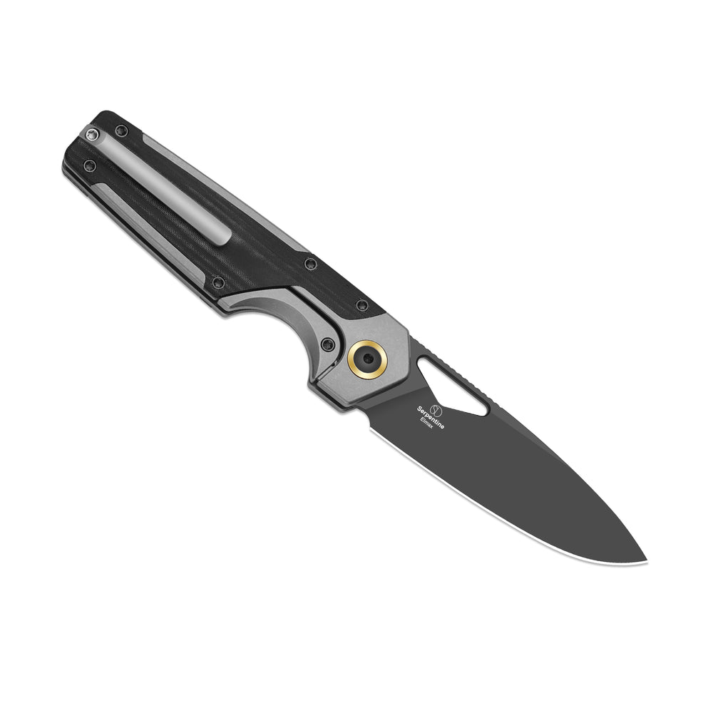 KIZER CUTLERY Serpentine | Elmax | Titanium & Micarta | Matte DLC Ultra
