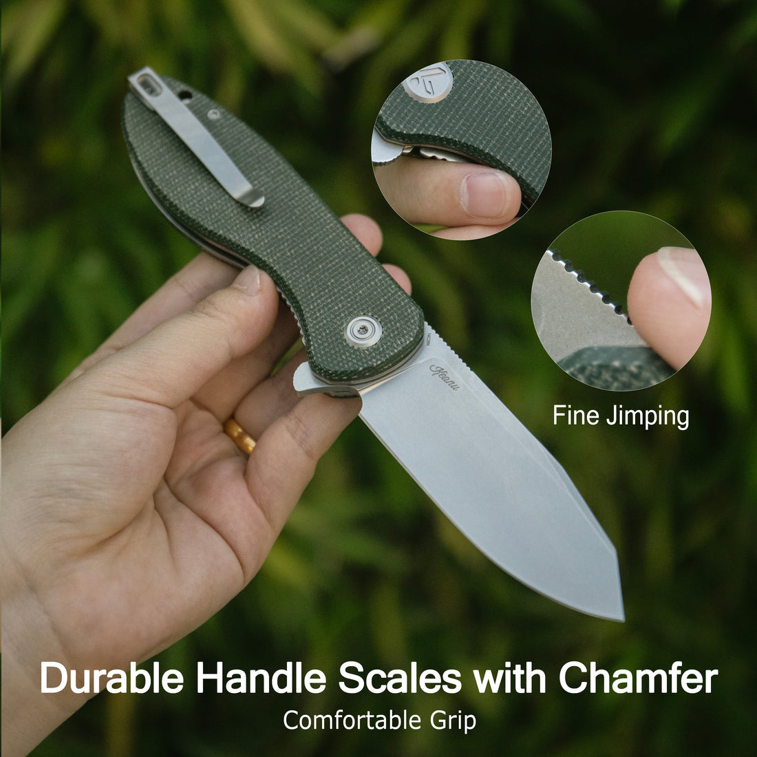 KUBEY Master Chief Outdoor Folding Pocket Knife Black G10 Handle 3.43" Blackwash 14C28N KU358N