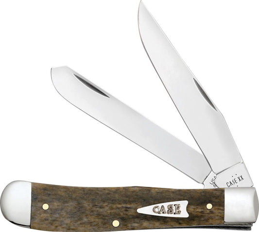Case Cutlery Trapper Olive Green Bone