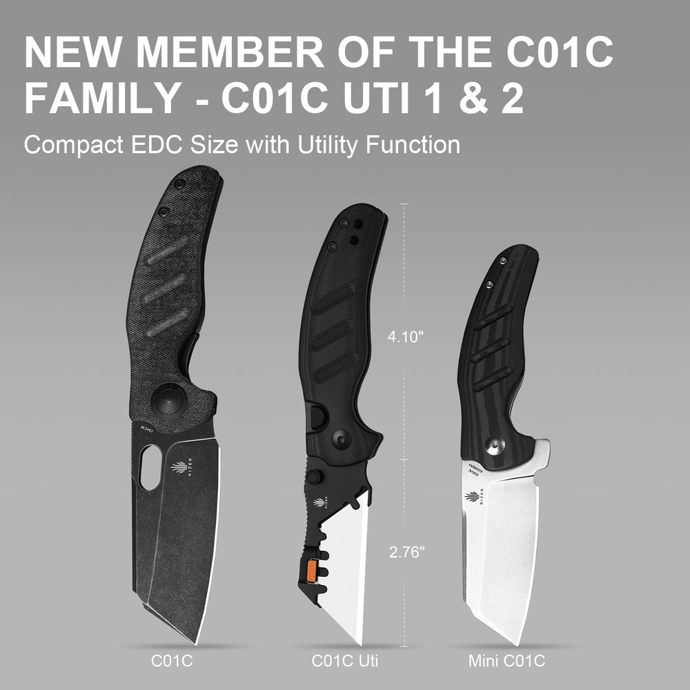 KIZER CUTLERY Sheepdog Utility Knives | C01C Uti 2 | 5Cr15MoV | G10 | V3488.29JNA3