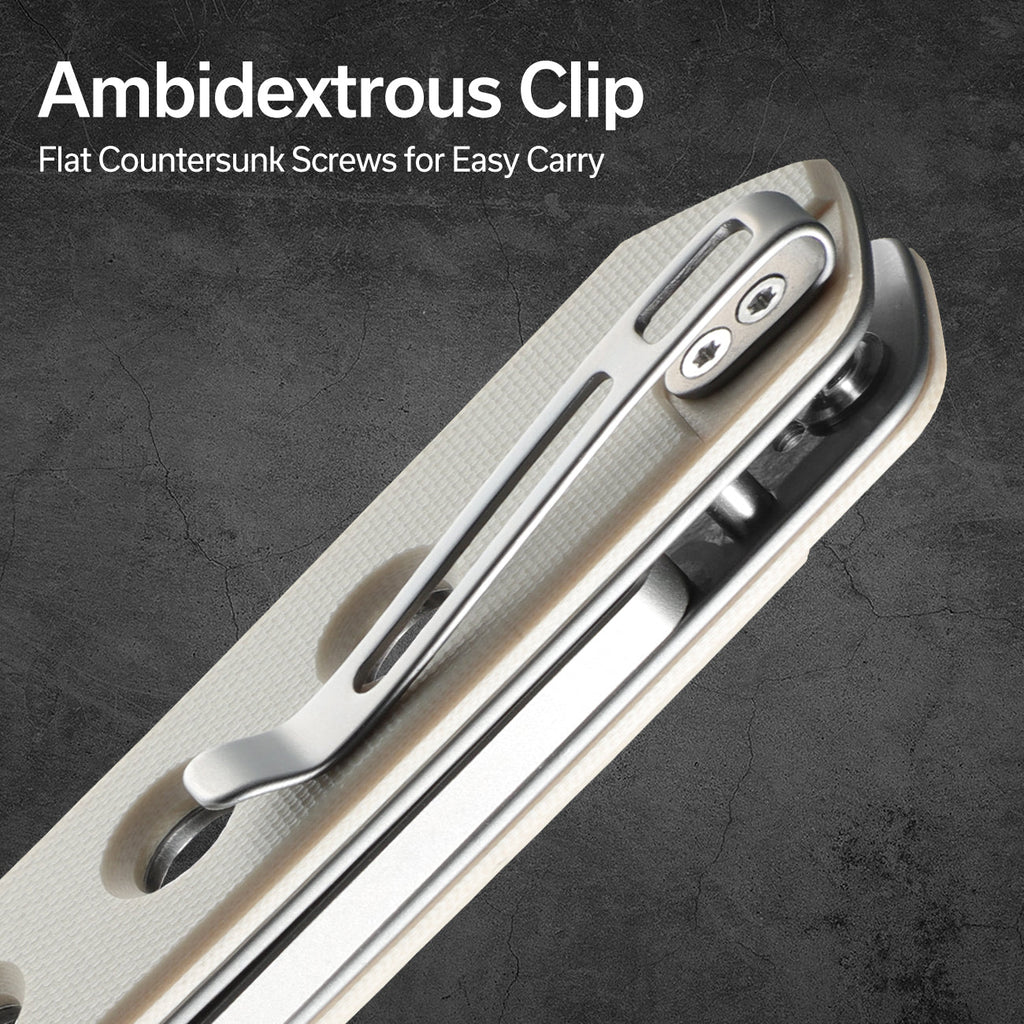 CIVIVI Vision FG Thumb Stud & Superlock Knife G10 Handle (3.54" Damascus Blade) C22036-DS1