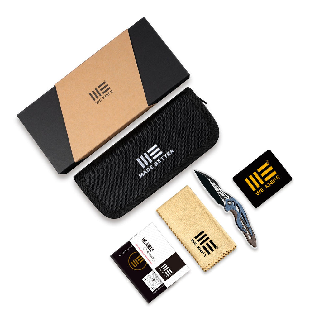 WE KNIFE CO LTD Solid Flipper Knife Titanium Handle (3.88" CPM 20CV Blade) WE22028-2