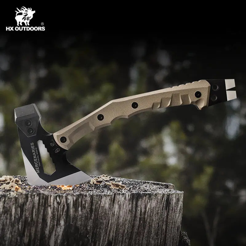 HX OUTDOORS GUARDIANS Hatchet | 13" Overall Length | 420 Blade | TAN G10 Handle