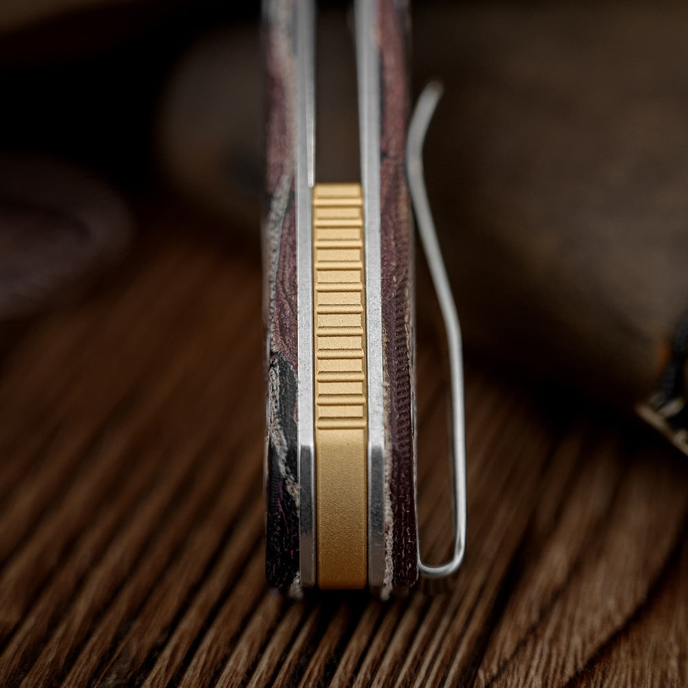 VOSTEED Psyop - Top Liner Lock Knife (3.32" Elmax Blade & Current Micarta Handle) - A2234