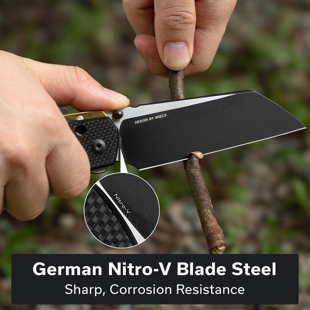 CIVIVI Buster FG Thumb Stud & Superlock Knife G10 Handle (4.2" Nitro-V Blade) C24052-1