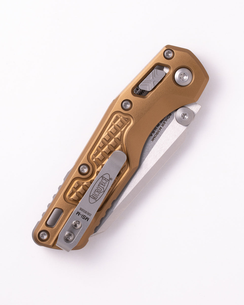 MICROTECH MSI™ MINI RAM-LOK STONEWASH STANDARD FRAG ALUMINIUM TAN (210M-10FRTA)