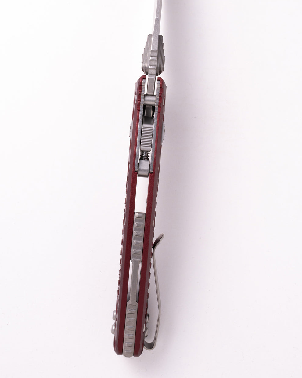 Microtech Gear Amphibian® Mini RAM-LOK® STONEWASH STANDARD FRAG ALUMINIUM MERLOT (137MRL-10FRMR)