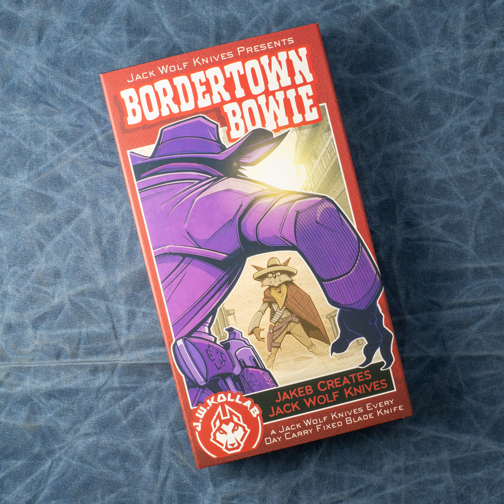 JACK WOLF KNIVES BORDERTOWN BOWIE - TITANIUM CRYSTALIZED PURPLE