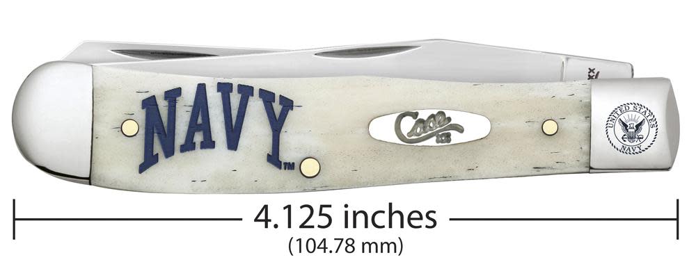 CASE CUTLERY U.S. Navy® Embellished Smooth Natural Bone Trapper
