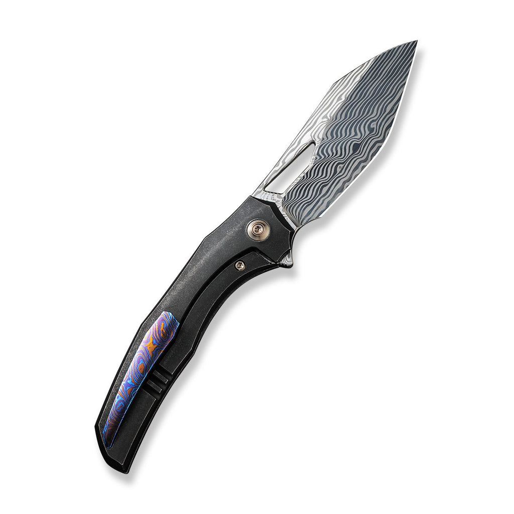 WEKNIFE Ignio Mystery Box Black Titanium Handle (3.3" Hakkapella Damasteel Blade) WE22042B-DS1 MB, With One Free Mystery WE Or CIVIVI Model
