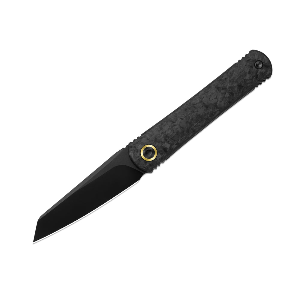KIZER CUTLERY Feist 3 | CPM S90V + Matte DLC Ultra | Reverse Tanto | Titanium (Matte DLC Ultra) & Carbon Fiber | KizerX™ 3499.3A1