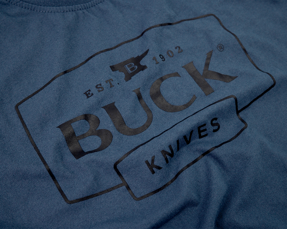BUCK Navy Buck Logo T-Shirt