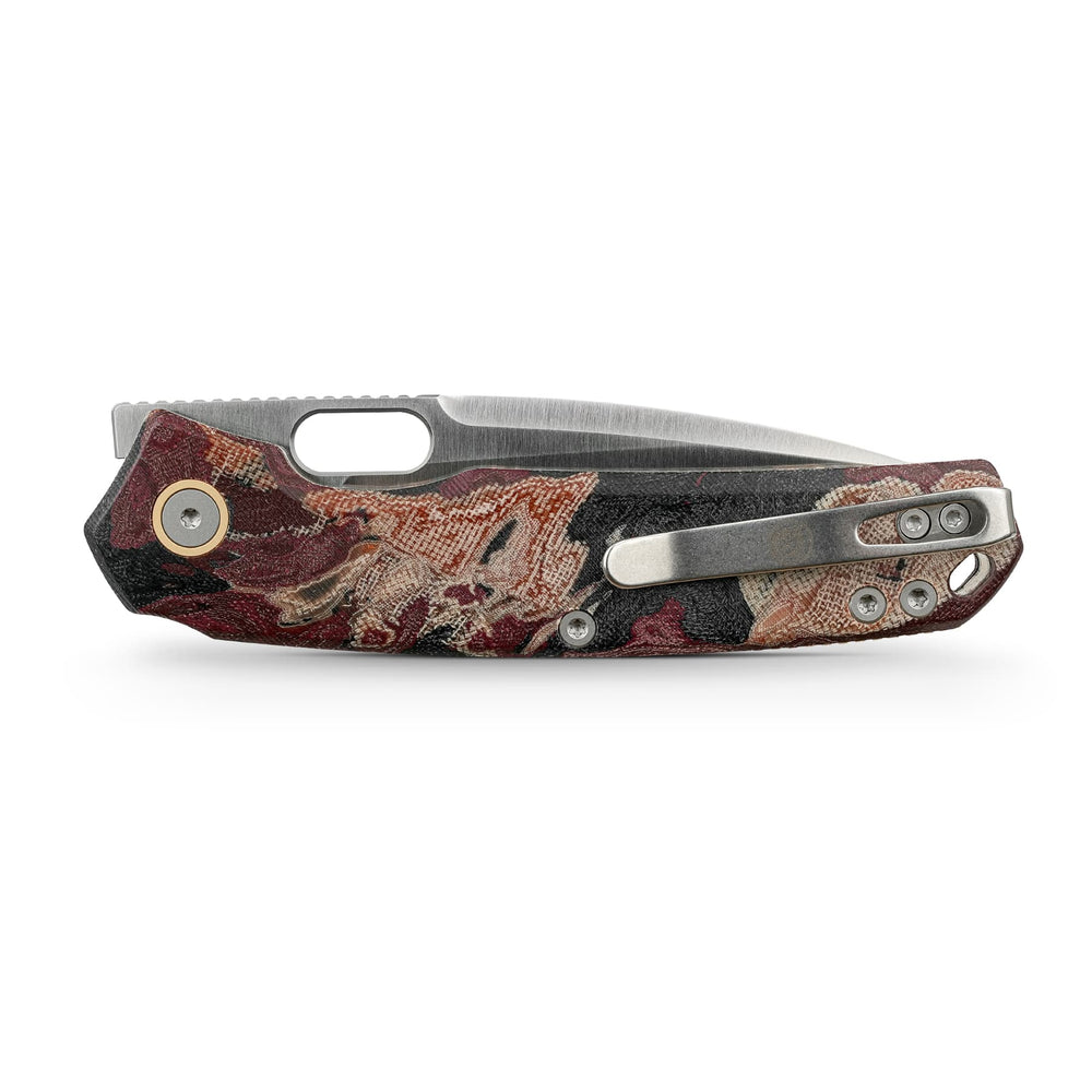VOSTEED Psyop - Top Liner Lock Knife (3.32" Elmax Blade & Current Micarta Handle) - A2234