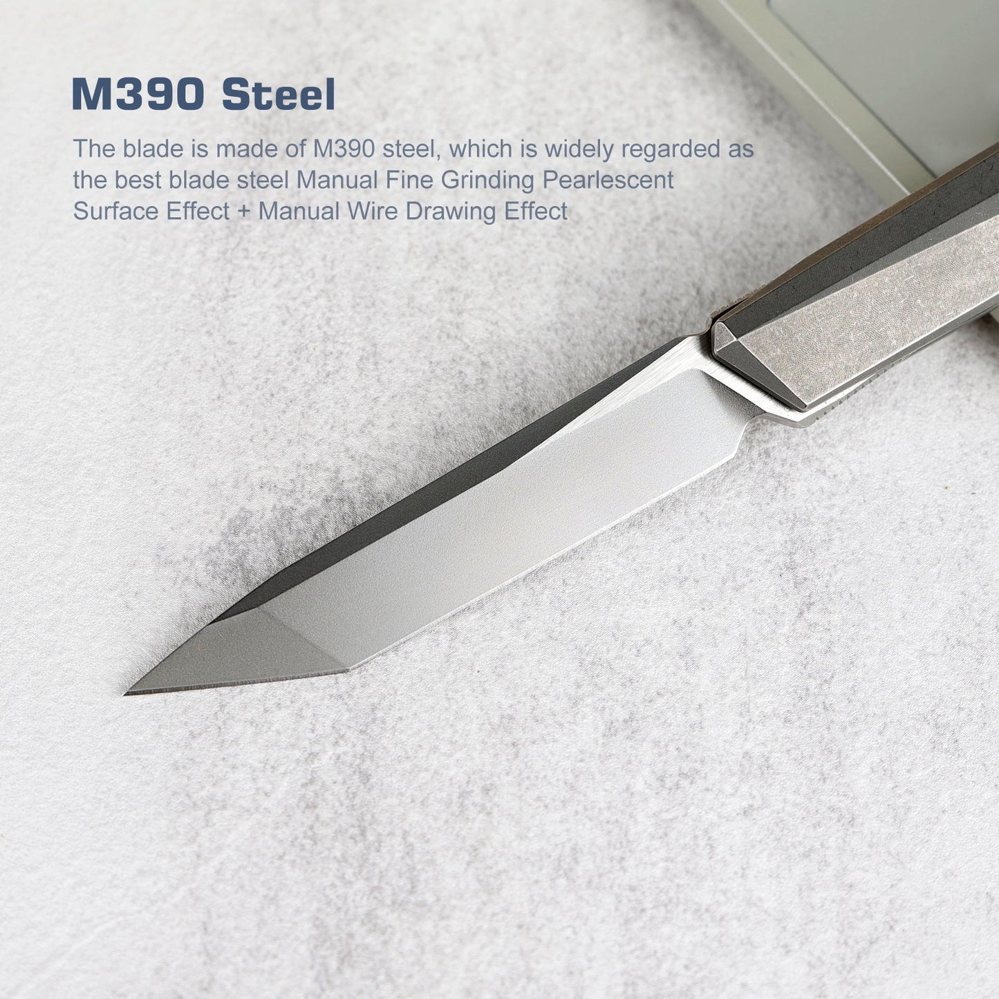 REMETTE RT-ELIGO Knife M390 Blade Titanium Handle Double Detent Lock Folding Pocket EDC Knife EGB5