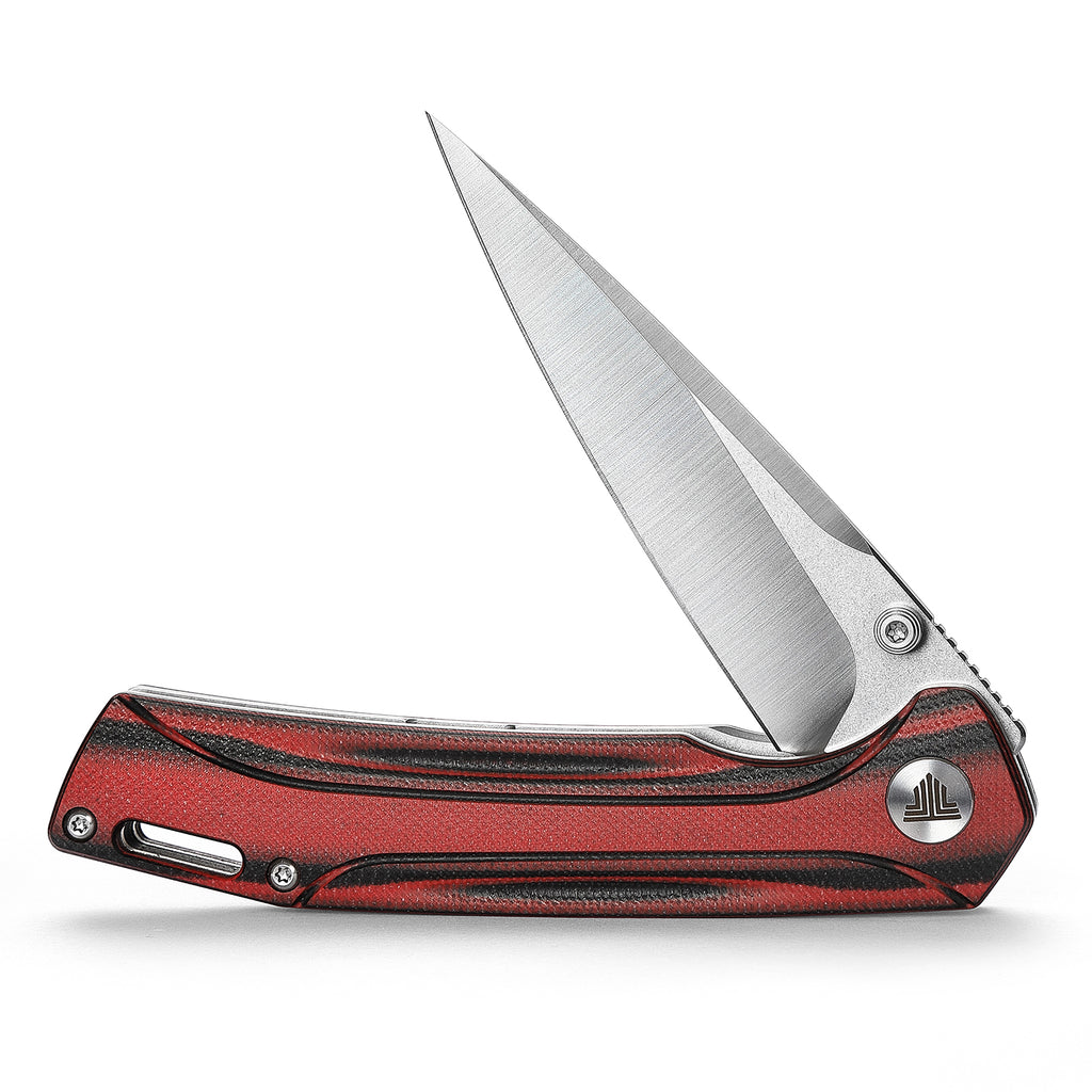 TRIVISA Volans-03RB Thumb Stud,3.26" 154CM Steel,Layers G10 Handle