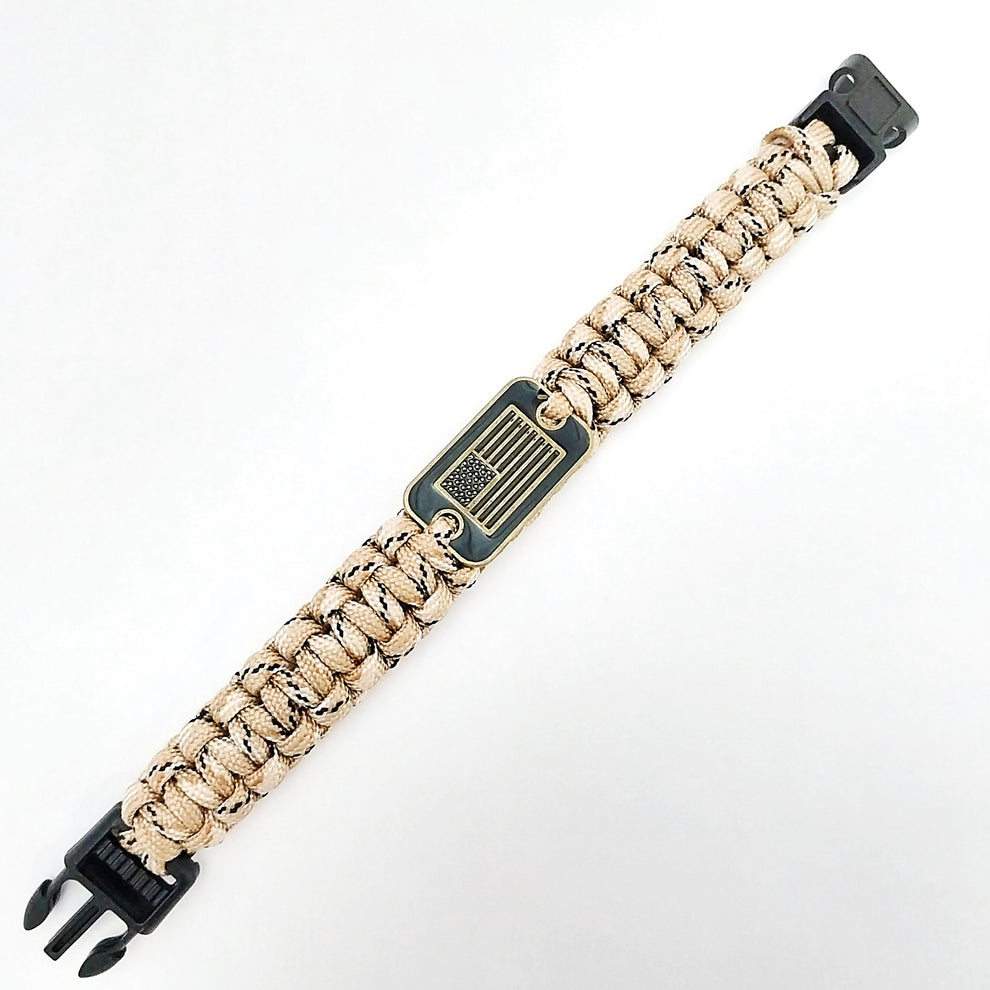 Coeburn Tool | Camo Paracord USA Emblem Survival Bracelet