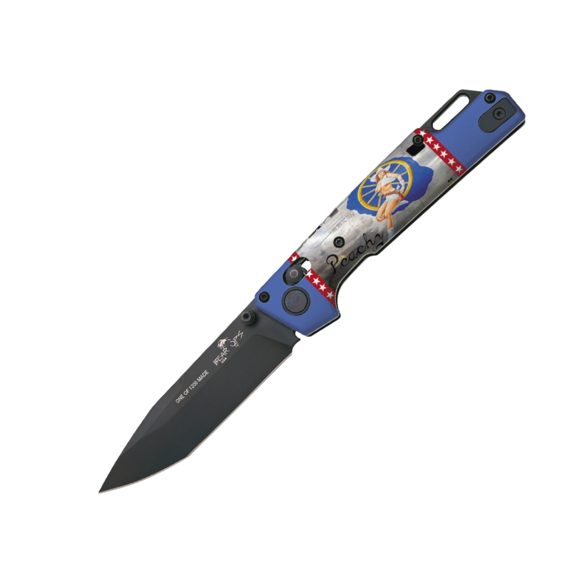 BEAR & SON UV Artwork Nekama™ I Pin-up Calendar Art Bomber Knives