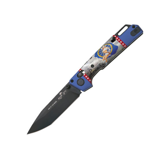 BEAR & SON UV Artwork Nekama™ I Pin-up Calendar Art Bomber Knives