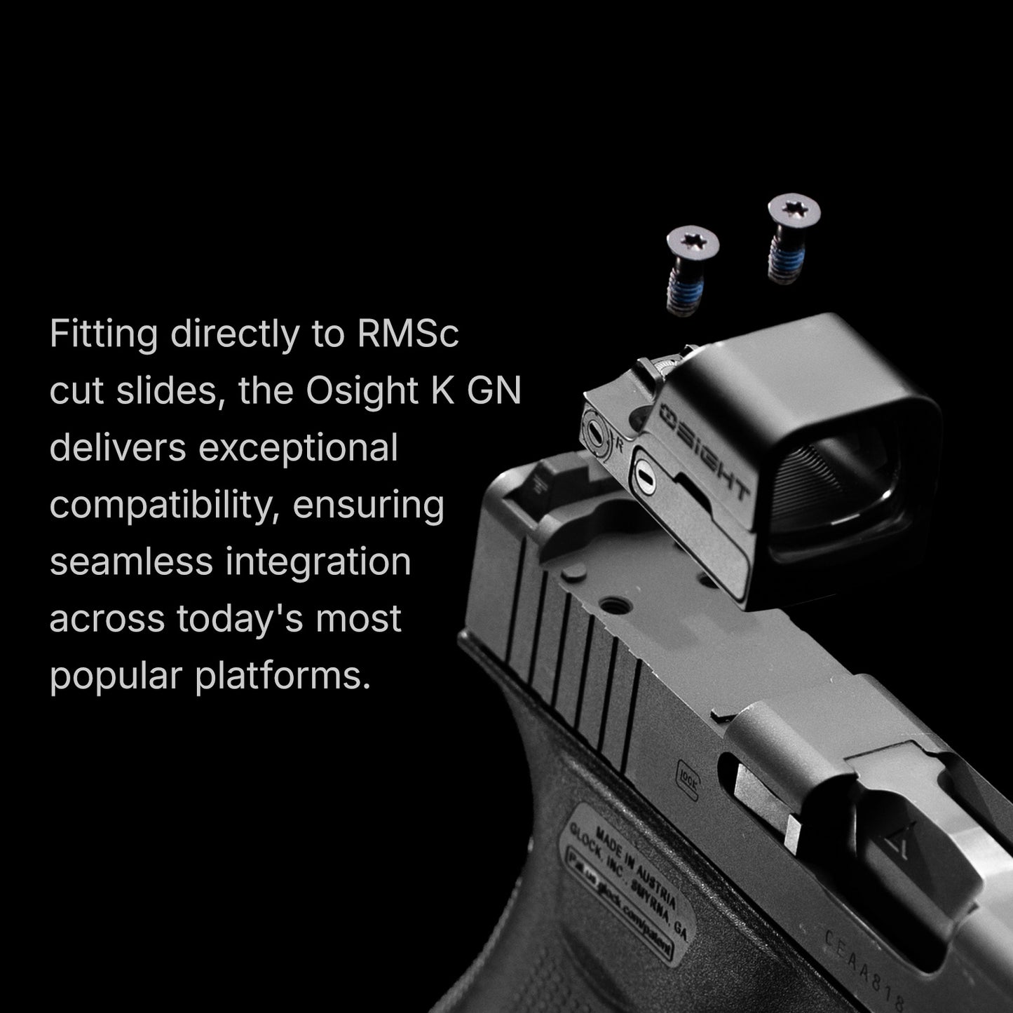 Osight K 6 MOA Dot Sight with RMSc Footprint and Side-Loading Battery