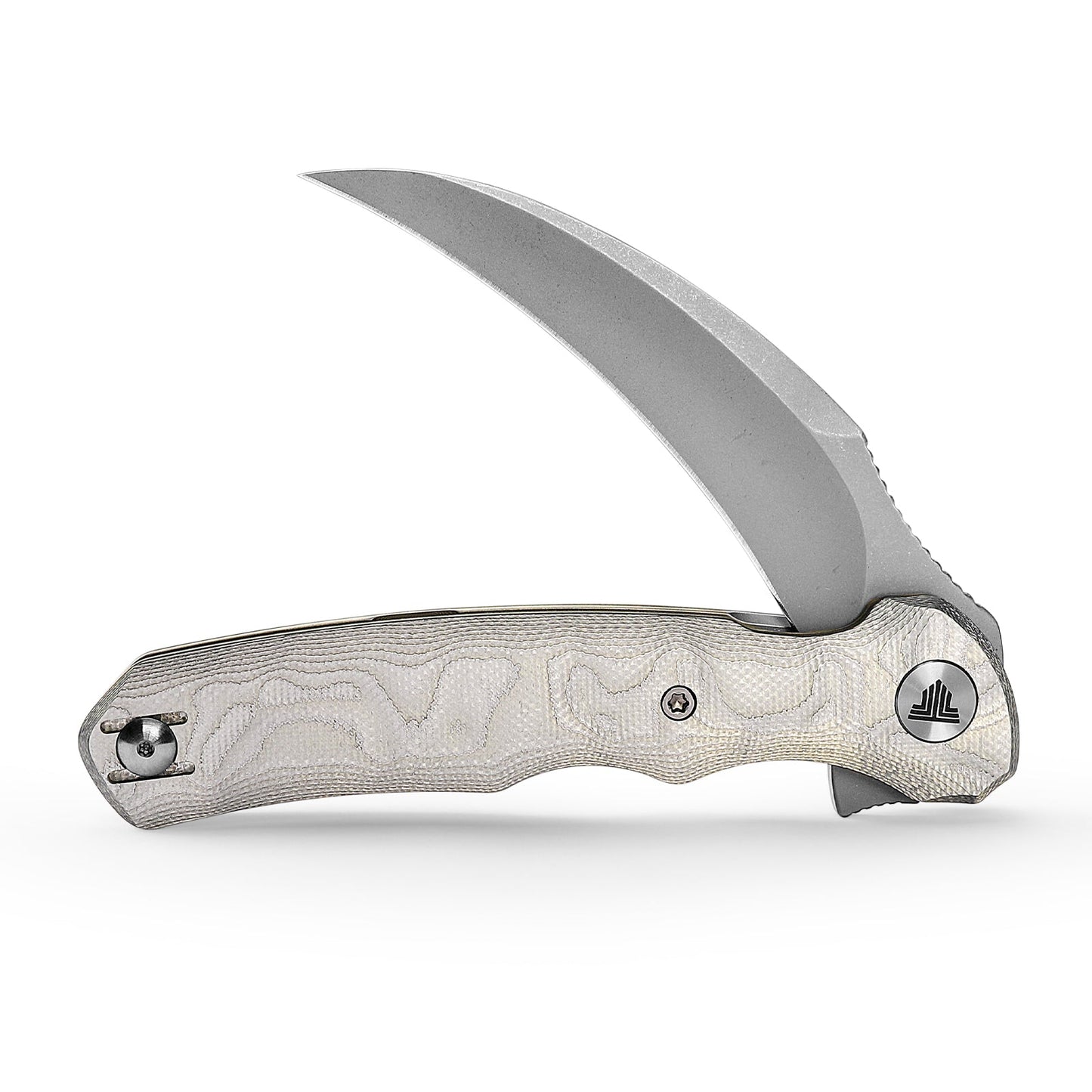 TRIVISA Lacerta-AL Liner Lock EDC Folding Pocket Knife 3.34'' 14C28N Steel Blade,Aluminum Foil Handle,Tiguass Design