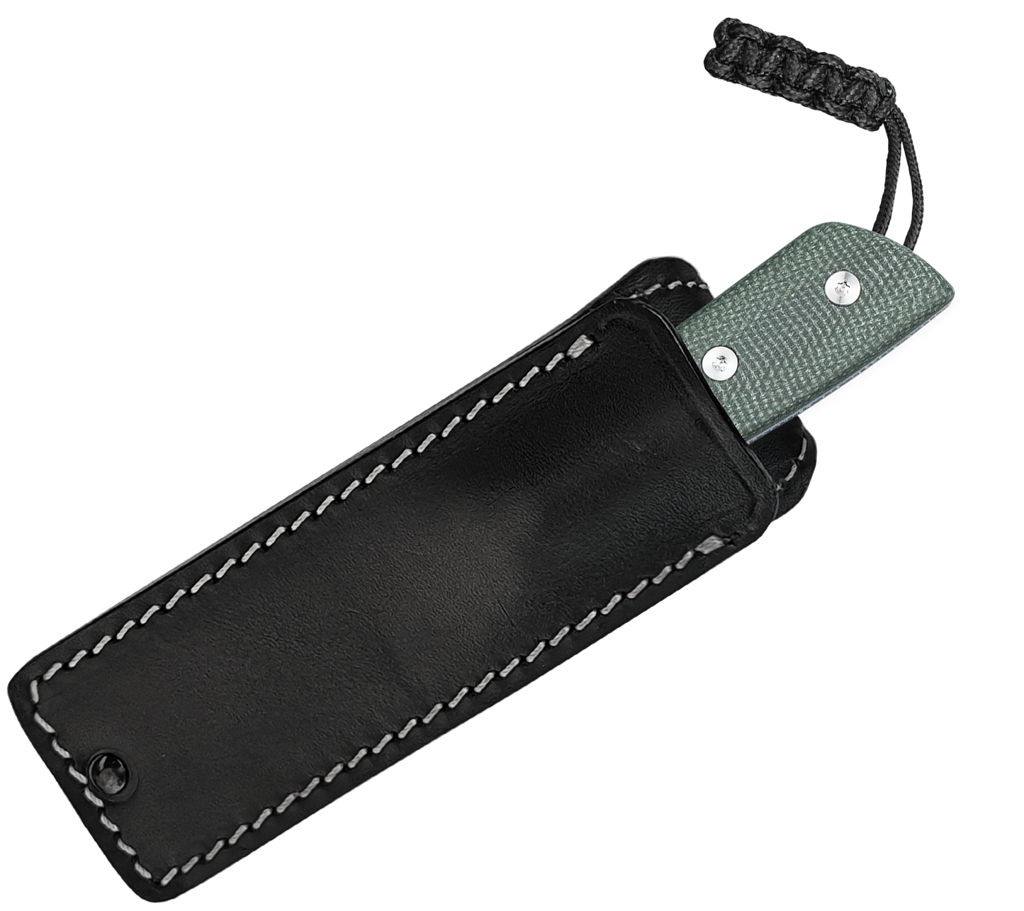 STRAIGHT LINE Digger Green Canvas Micarta
