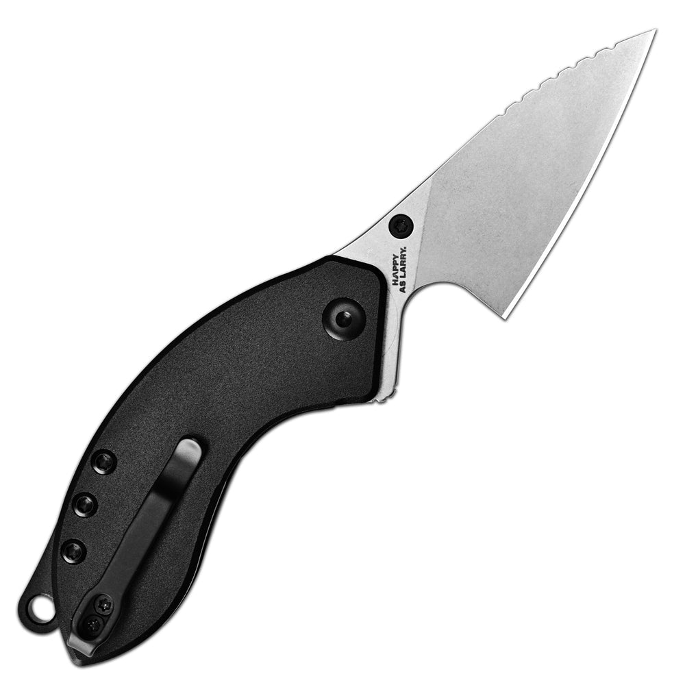 CJRB Spud Thumb Stud & Liner Lock Neck Knife Black Aluminum Handle(2.34'' AR-RPM9 Steel Stone Wash Blade) J1971-BK